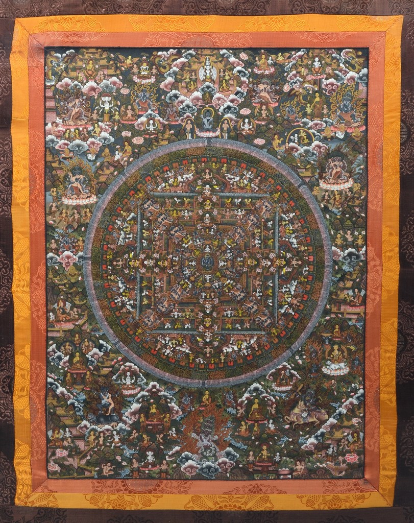 Appraisal: Framed Tibetan Thangka x overall