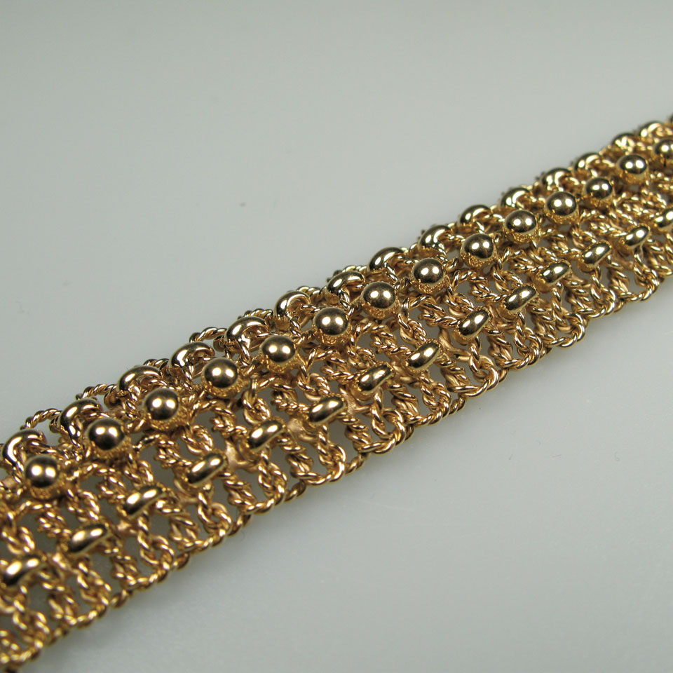 Appraisal: k Yellow Gold Woven Strap Bracelet g