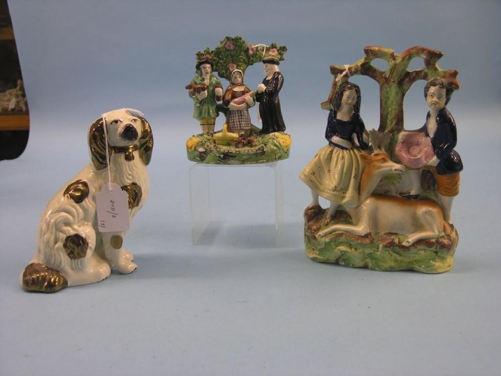 Appraisal: An early th century Staffordshire pottery figure group Tithe Pig