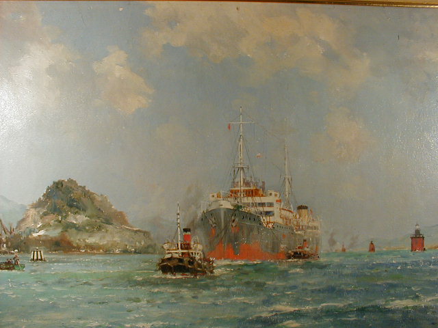 Appraisal: Frank H Mason - On The Clyde A cargo ship