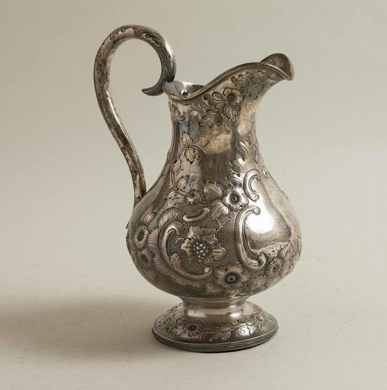 Appraisal: George Sharp Silver Pitcher for Bailey Co George Sharp -