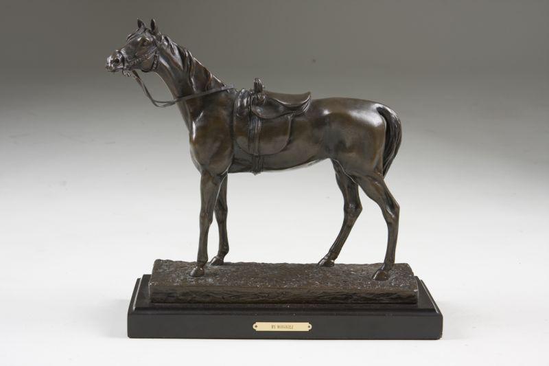 Appraisal: after Jules Moigniez F - Horse bronze sculpture signed J