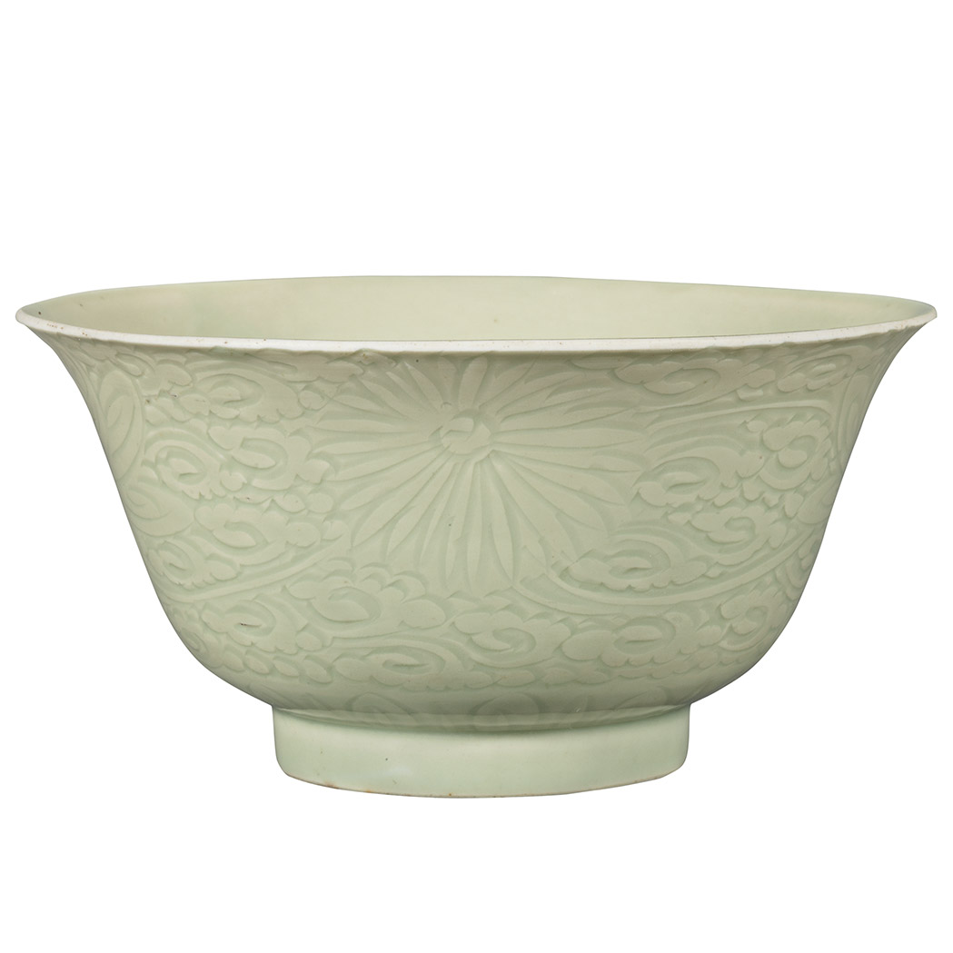 Appraisal: Chinese Celadon Glazed Porcelain Bowl Probably th century The gently