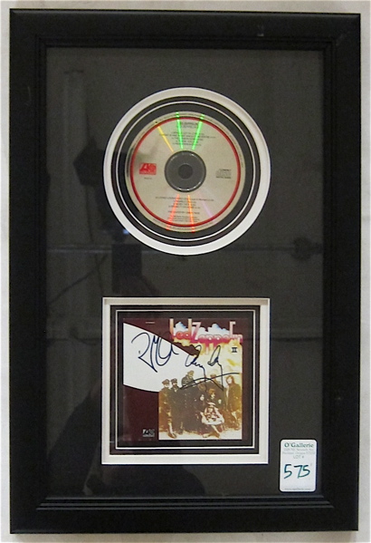 Appraisal: AUTOGRAPHED ALBUM LED ZEPPELIN II Nicely matted in a wood