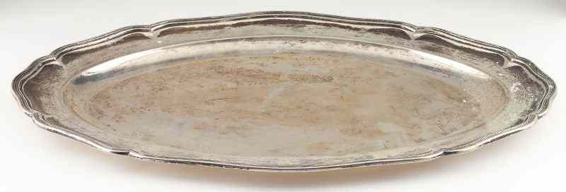 Appraisal: German Silver Serving Platterretailed by H J Wilm of Berlin