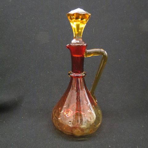 Appraisal: Amberina Art Glass Cruet coin spot circa