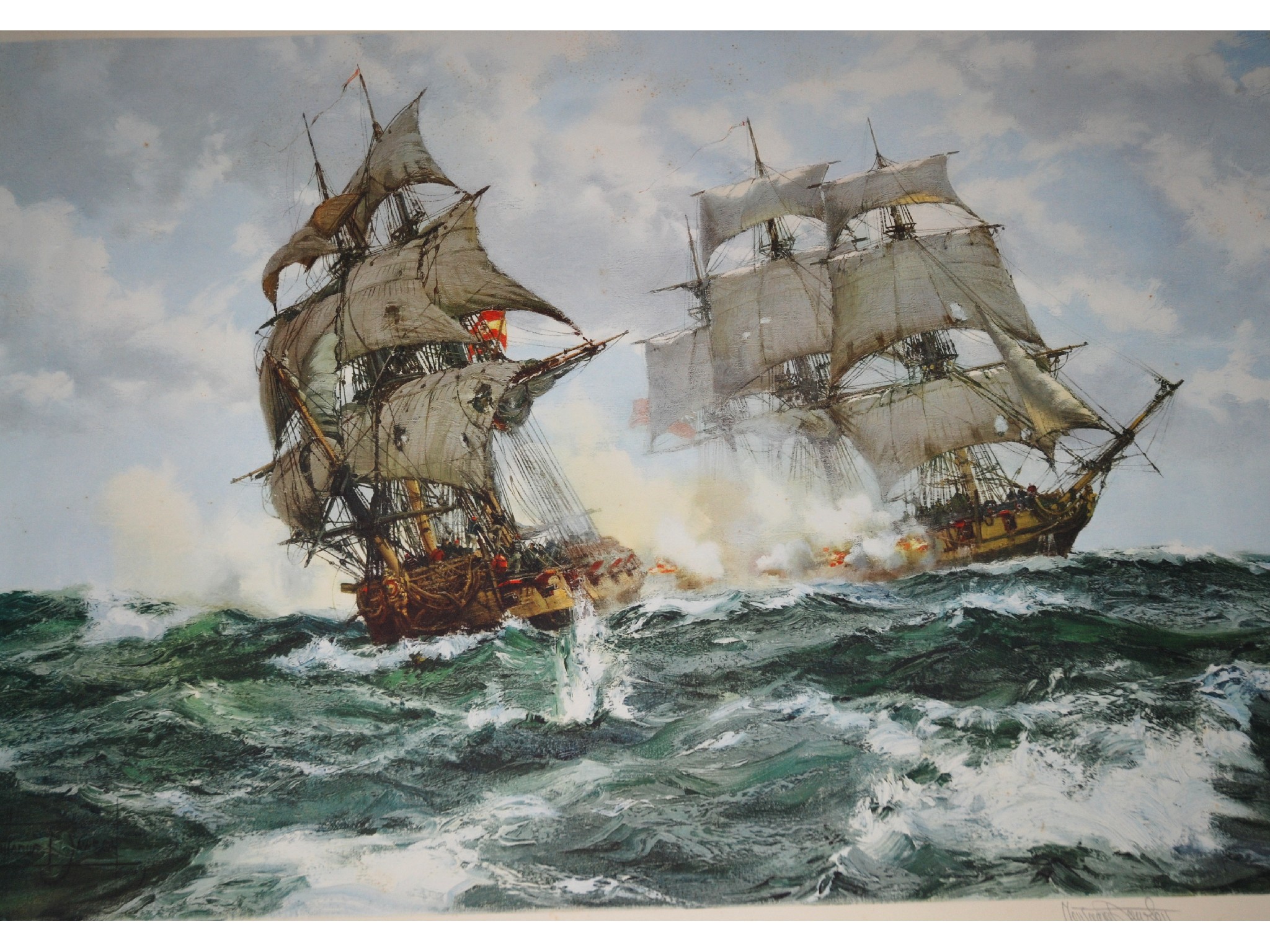 Appraisal: MONTAGUE DAWSON High Seas signed colour reproduction printPublished by Frost