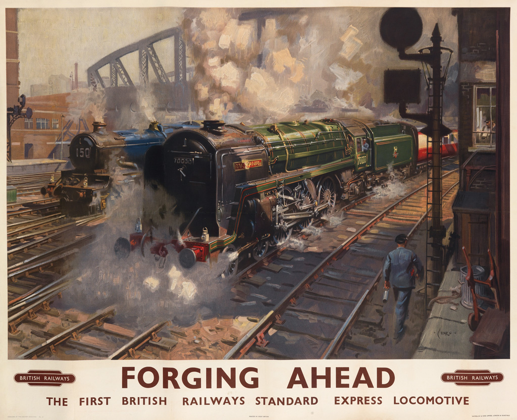 Appraisal: TERENCE CUNEO - FORGING AHEAD BRITISH RAILWAYS Circa x inches