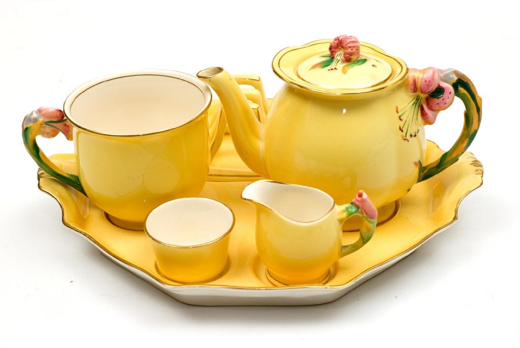 Appraisal: ROYAL WINTON GRIMWADES TEA FOR ONE SERVICE ON TRAY c