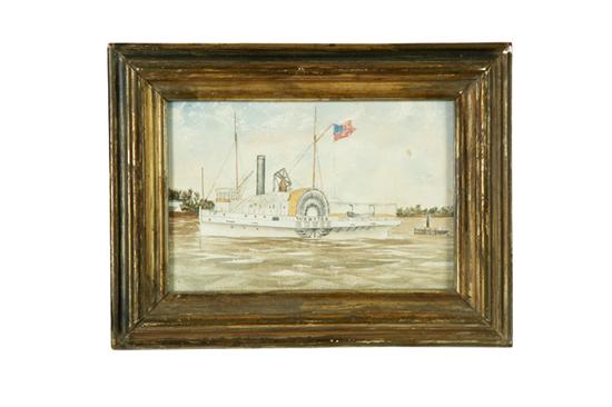 Appraisal: PORTRAIT OF THE STEAMER WEBSTER AMERICAN SCHOOL LATE TH CENTURY