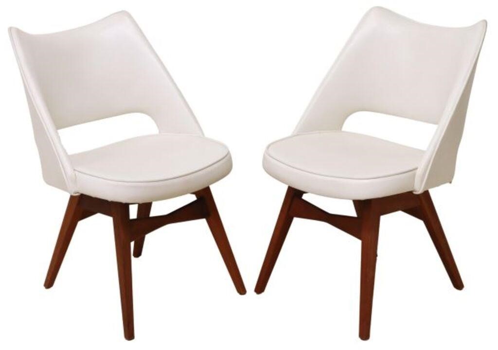 Appraisal: pair Mid-century modern side chairs c s having shaped backrest