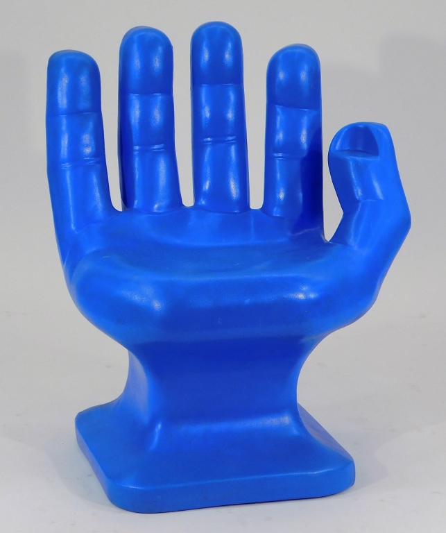 Appraisal: RMIC BLUE PLASTIC MOLDED HAND CHAIR United States Circa Molded