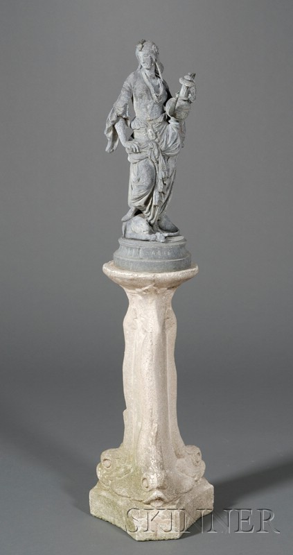 Appraisal: Continental Spelter Figure of Asia early th century after Albert-Ernest