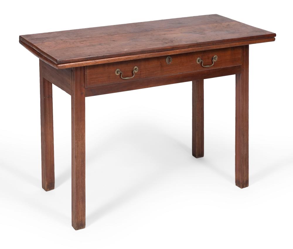 Appraisal: ONE-DRAWER CARD TABLE NEW ENGLAND TH CENTURY HEIGHT WIDTH DEPTH