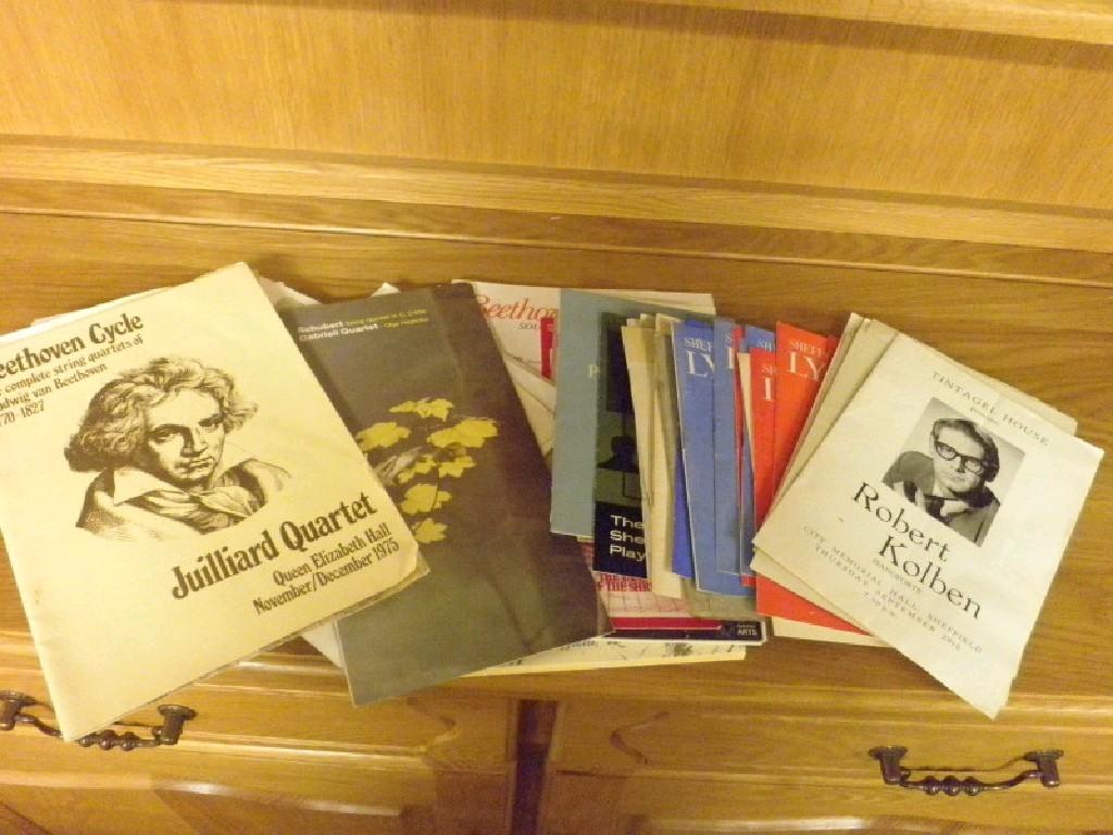 Appraisal: A quantity of theatre and classical concert programmes two bags