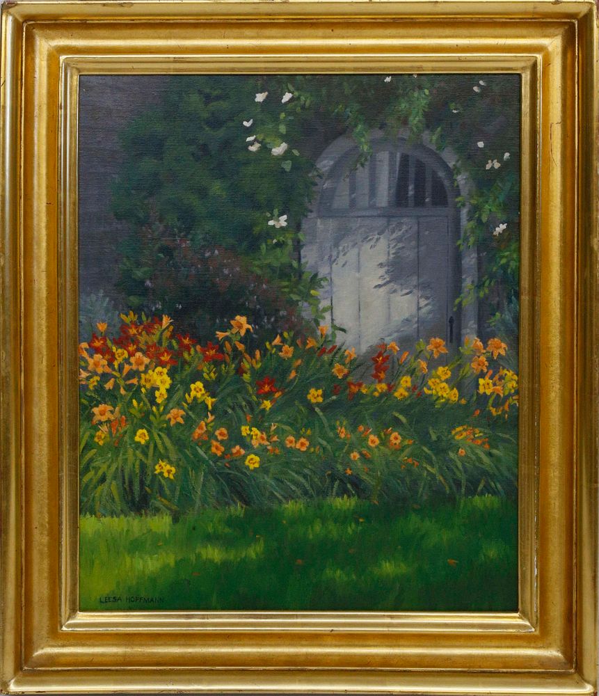 Appraisal: Leesa Hoffman Oil on Canvas Daffodil Garden Leesa Hoffman Oil