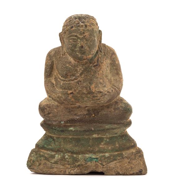 Appraisal: Sale Lot A Thai Bronze Figure of the Buddhist Disciple