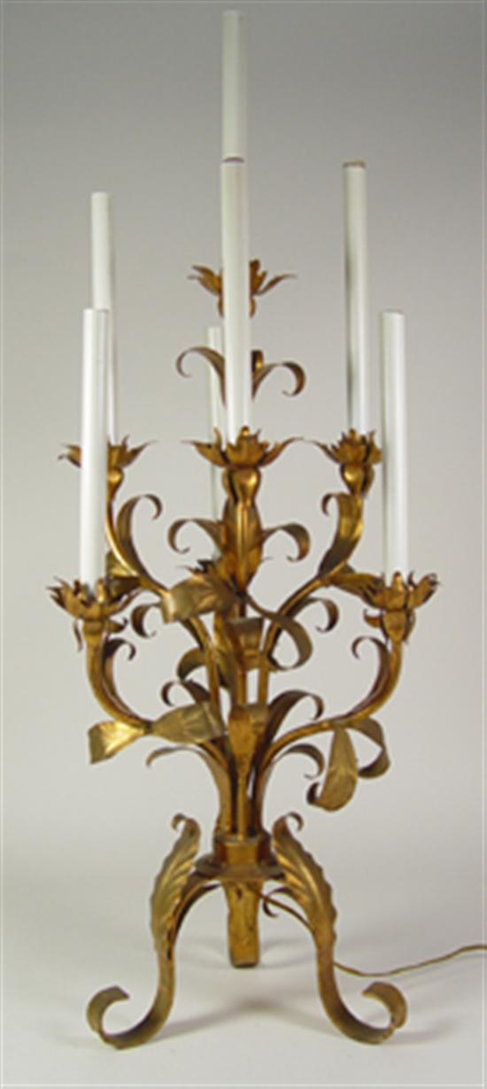 Appraisal: Rococo Style Candelabra th Century Electrified Seven branches high