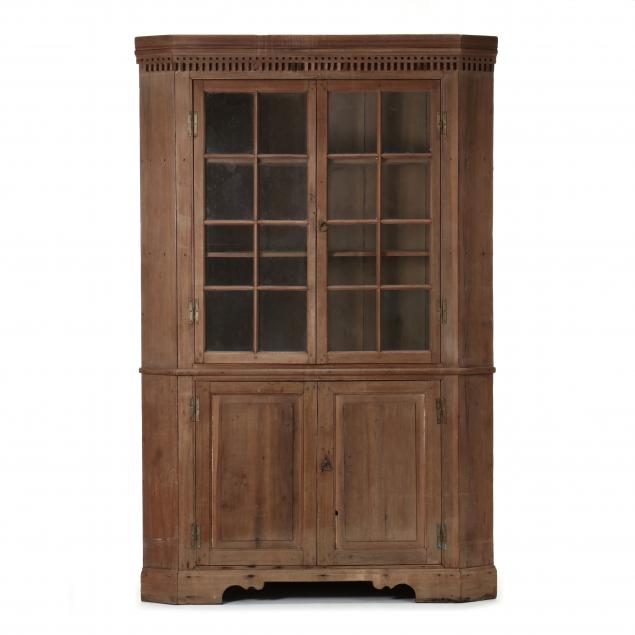 Appraisal: NORTH CAROLINA CHIPPENDALE CORNER CUPBOARD Eastern North Carolina late th