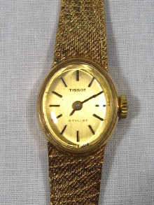 Appraisal: A carat gold ladies wrist watch by Tissot gross weight