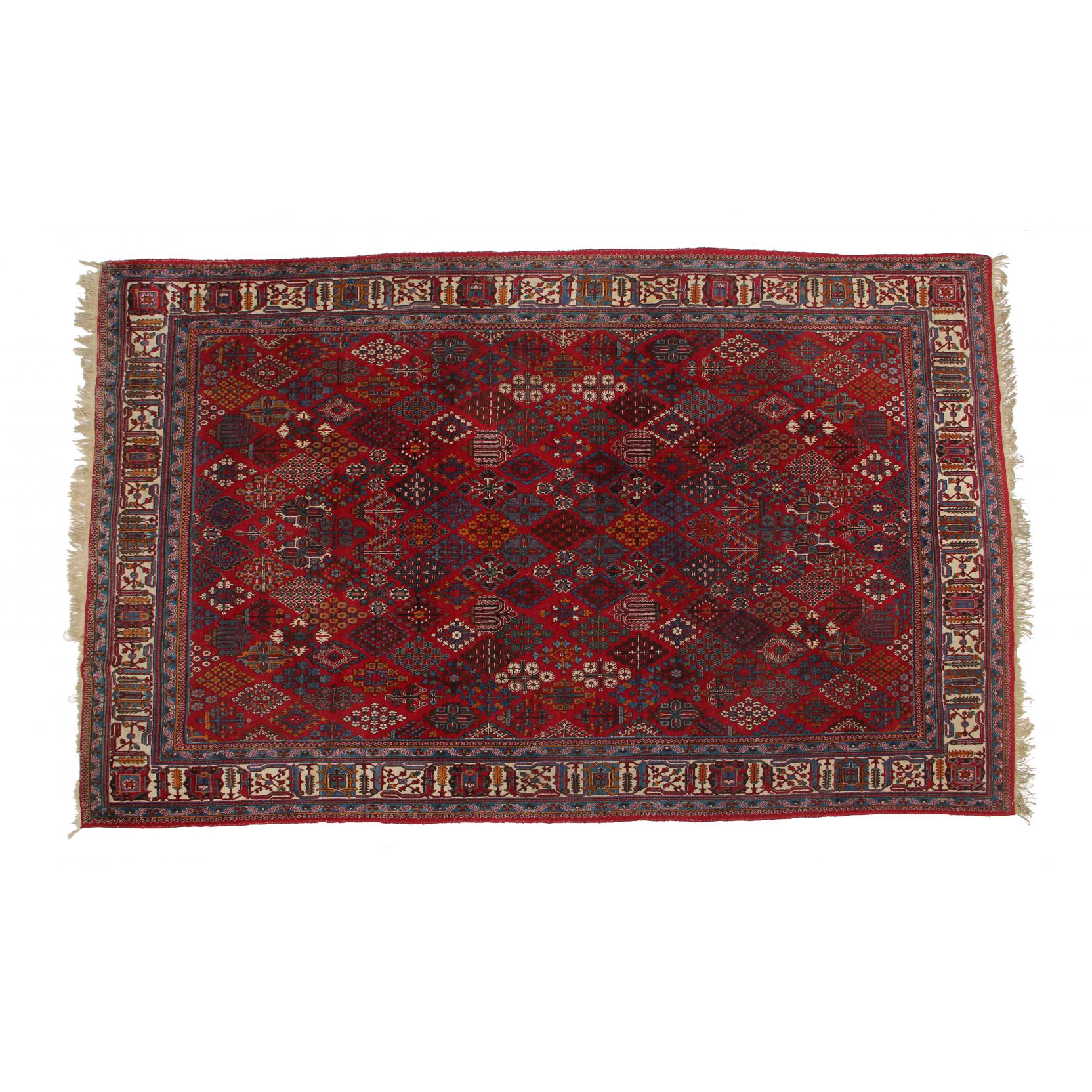 Appraisal: Persian Josheghan Carpet circa cotton foundation the bright red field