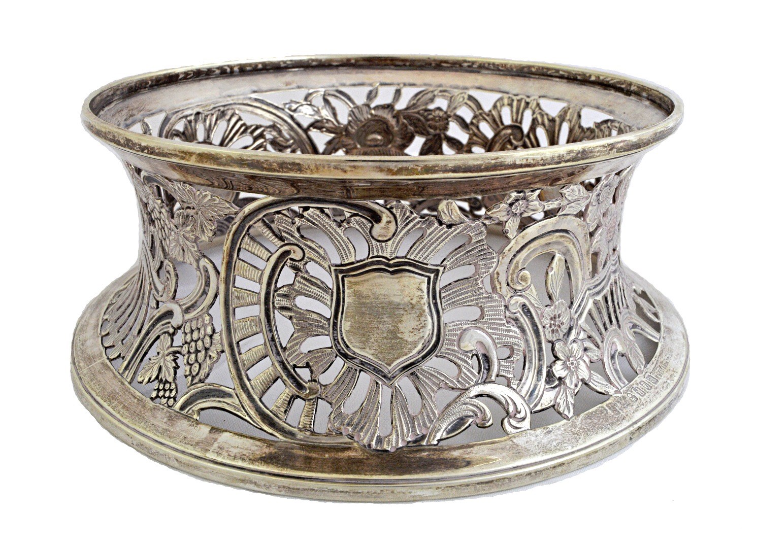 Appraisal: An Irish silver dish ring of circular waisted form embossed