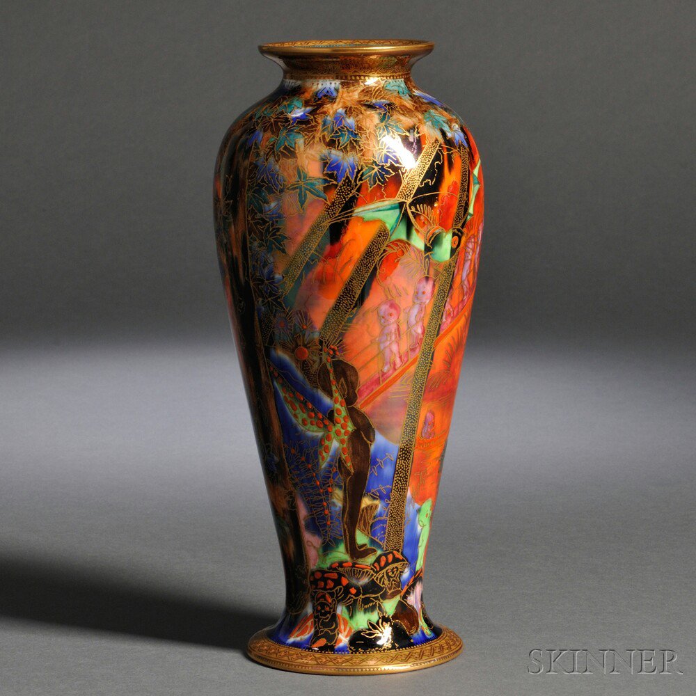 Appraisal: Wedgwood Fairyland Lustre Vase England c pattern Z with Imps