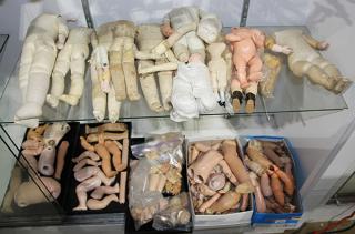 Appraisal: Lot of Doll part group consisting of composite wood and