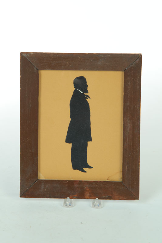 Appraisal: SILHOUETTE Probably by Auguste Edouart French - Full-length cutout of