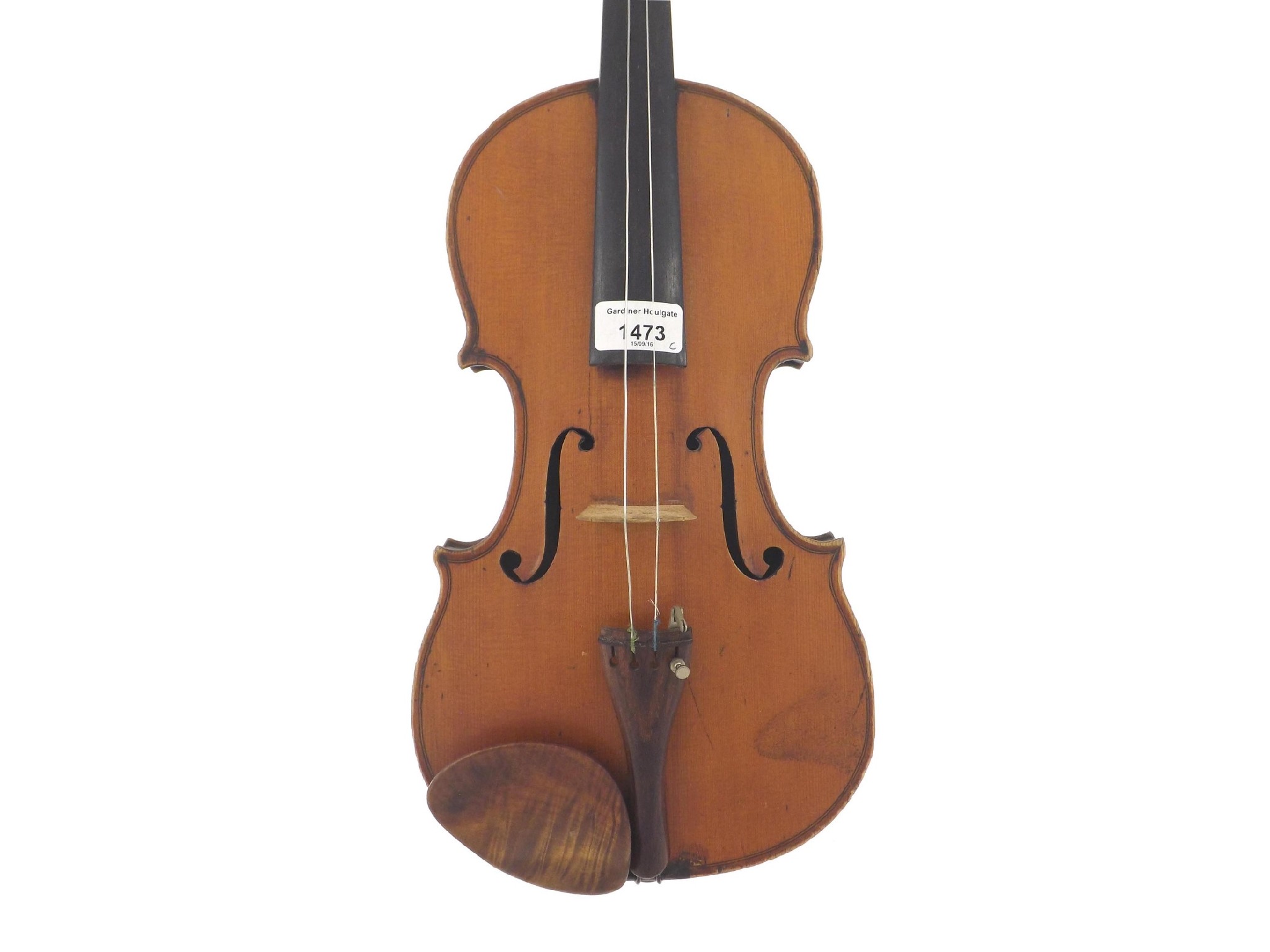 Appraisal: French violin labelled Francois Barzoni Chateau Thierry the two piece