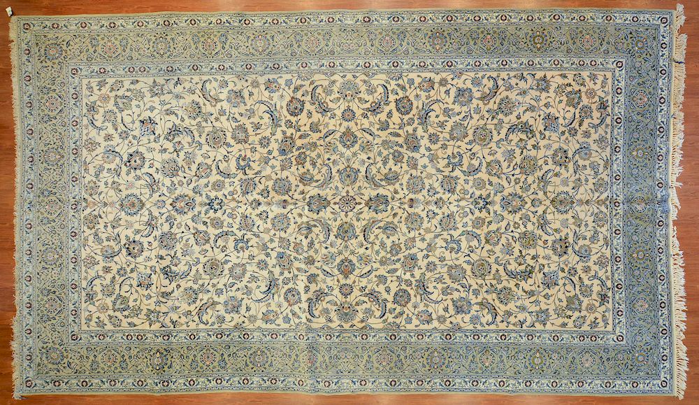 Appraisal: Persian Keshan carpet approx x Iran circa Condition Needs to