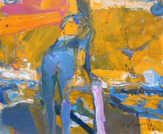 Appraisal: Painting Kim Frohsin Kim Frohsin American b Bending Over acrylic