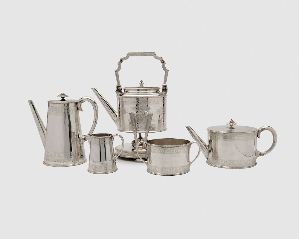 Appraisal: GEORGE RICHARDS Silver Four Piece Coffee and Tea Service London