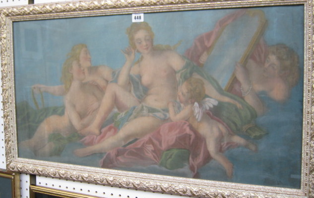 Appraisal: After Francois Boucher Cupid and Venus pastel cm x cm