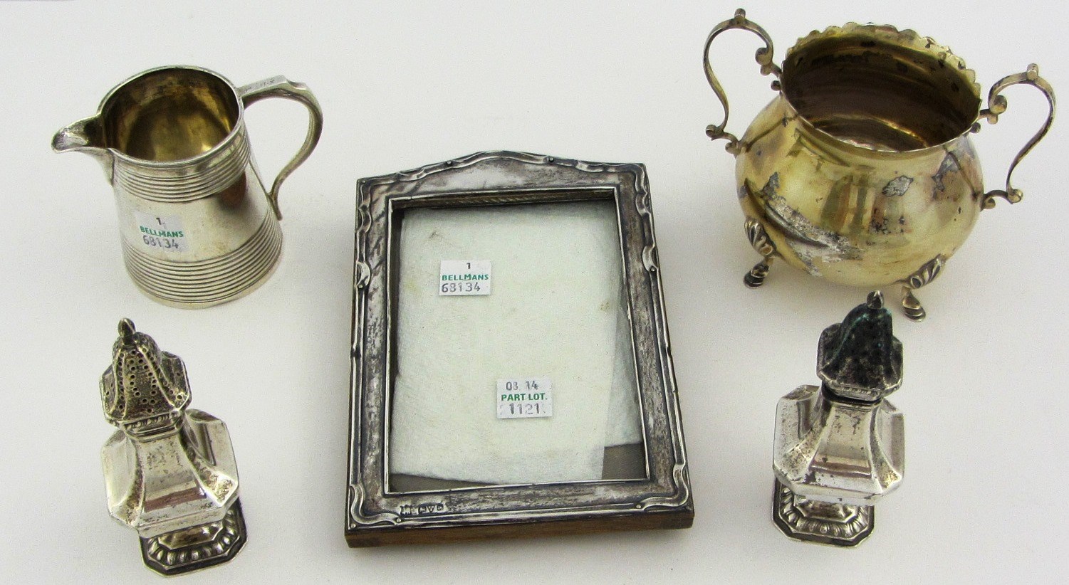 Appraisal: Silver and silver mounted wares comprising a Victorian twin handled