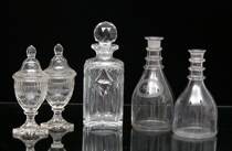 Appraisal: Lot of Clear Glass Cocktail Items Lot of five items