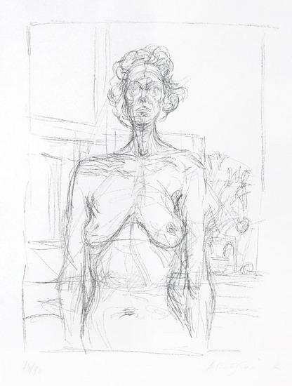 Appraisal: Alberto Giacometti - nu aux fleurs l lithograph signed in