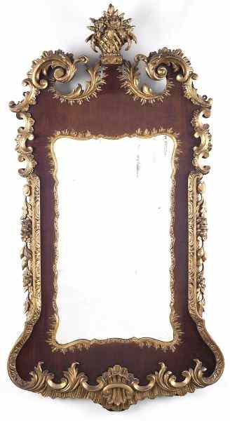 Appraisal: George III Style Wall Mirror th century mahogany and gilt