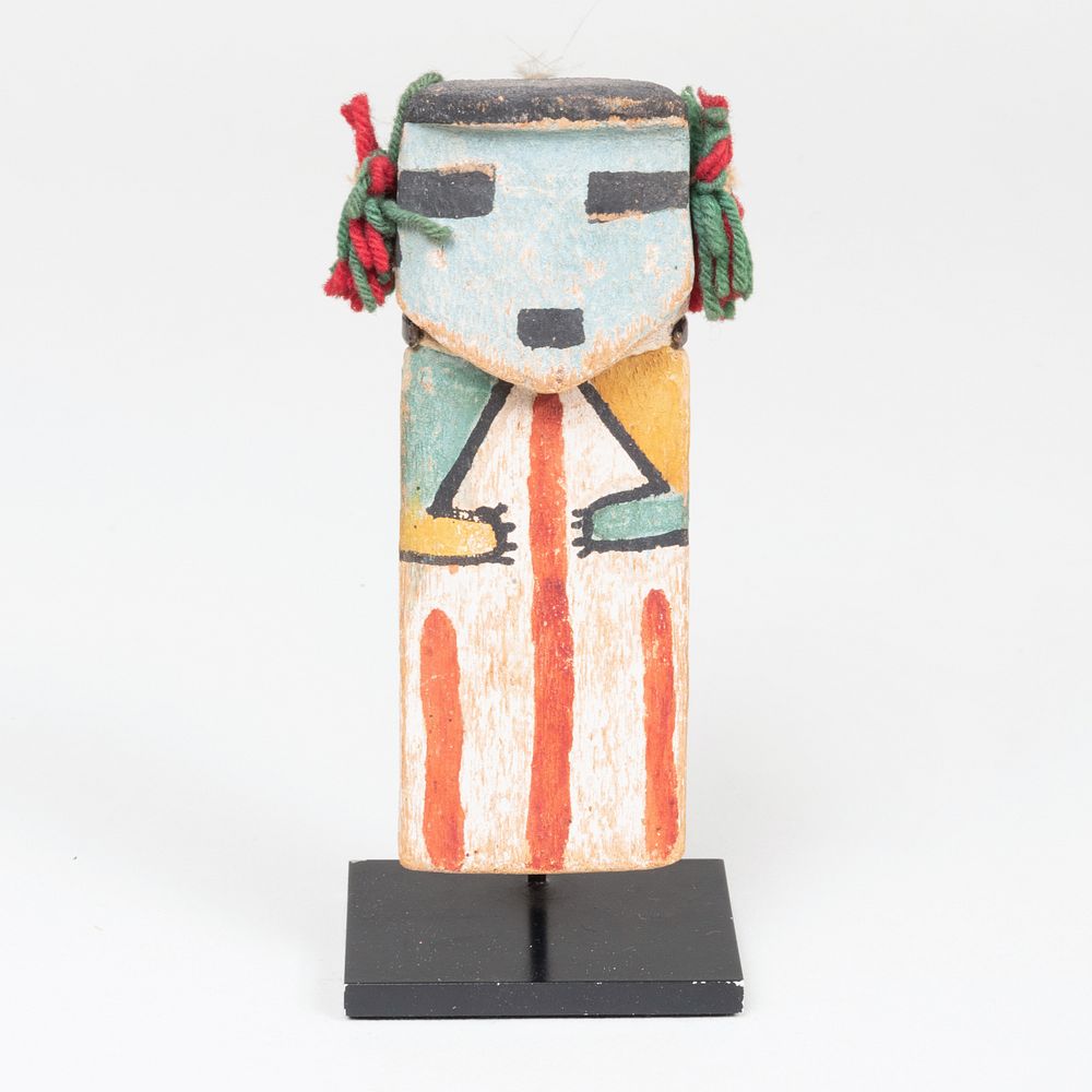 Appraisal: Hopi Painted Wood Kachina Figure Signed on the back 'V