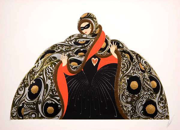 Appraisal: Ert Romain de Tirtoff Russian - Masquerade II Screenprint in