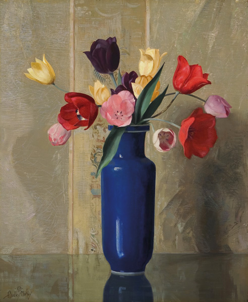 Appraisal: MURPHY HERMANN DUDLEY American - ''Tulips'' oil on canvas x