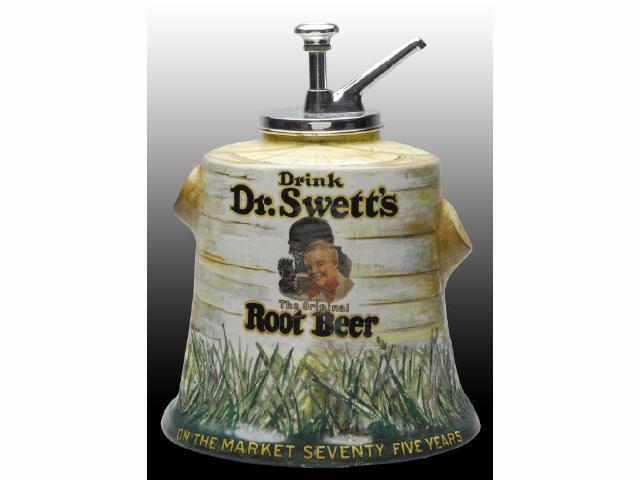 Appraisal: Dr Swett's Root Beer Ceramic Syrup Dispenser Description Circa Light