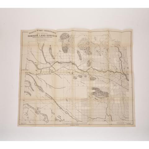 Appraisal: Two Canadian Linen Backed Maps General Map of Part of