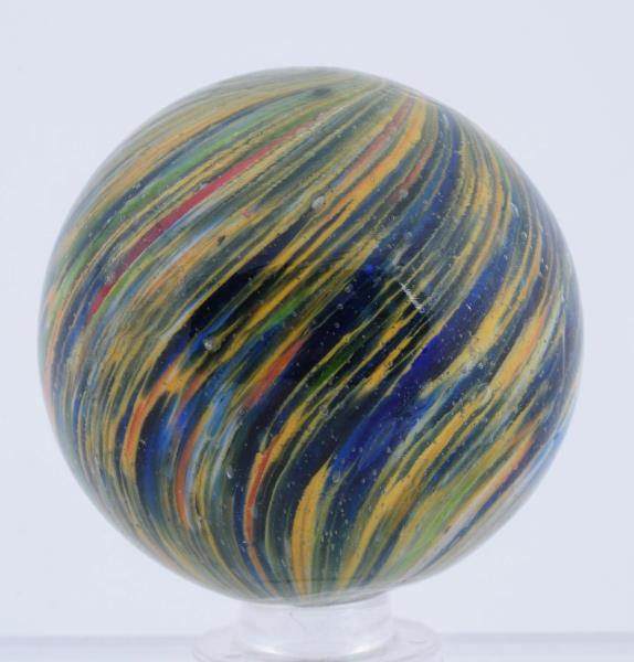 Appraisal: Large Onionskin Marble Nice example pulled colors of yellow dark