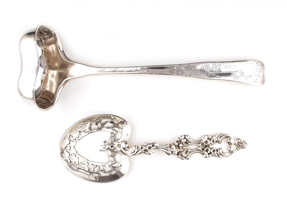 Appraisal: Tiffany Co sterling ladle and bon bon scoop Tiffany Co