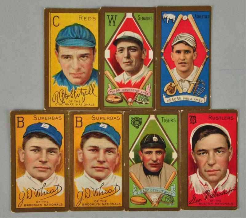 Appraisal: Lot of Early Gold Border Baseball Cards Description Circa Includes