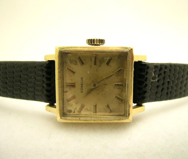 Appraisal: Lady's vintage Gubelin Swiss wristwatch in K yellow gold few