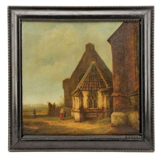 Appraisal: French School La Fougue Oil Circa th C French School