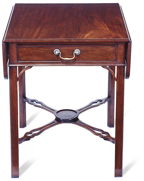 Appraisal: A Chippendale style mahogany pembroke table The hinged top on