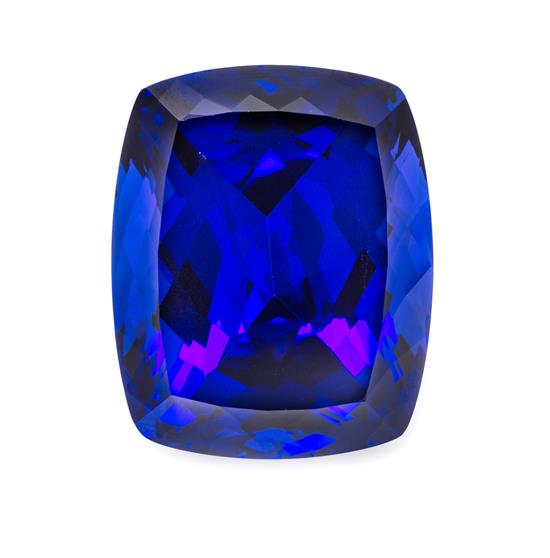 Appraisal: Sale Lot A Fine Carat Cushion Cut Tanzanite measuring approximately